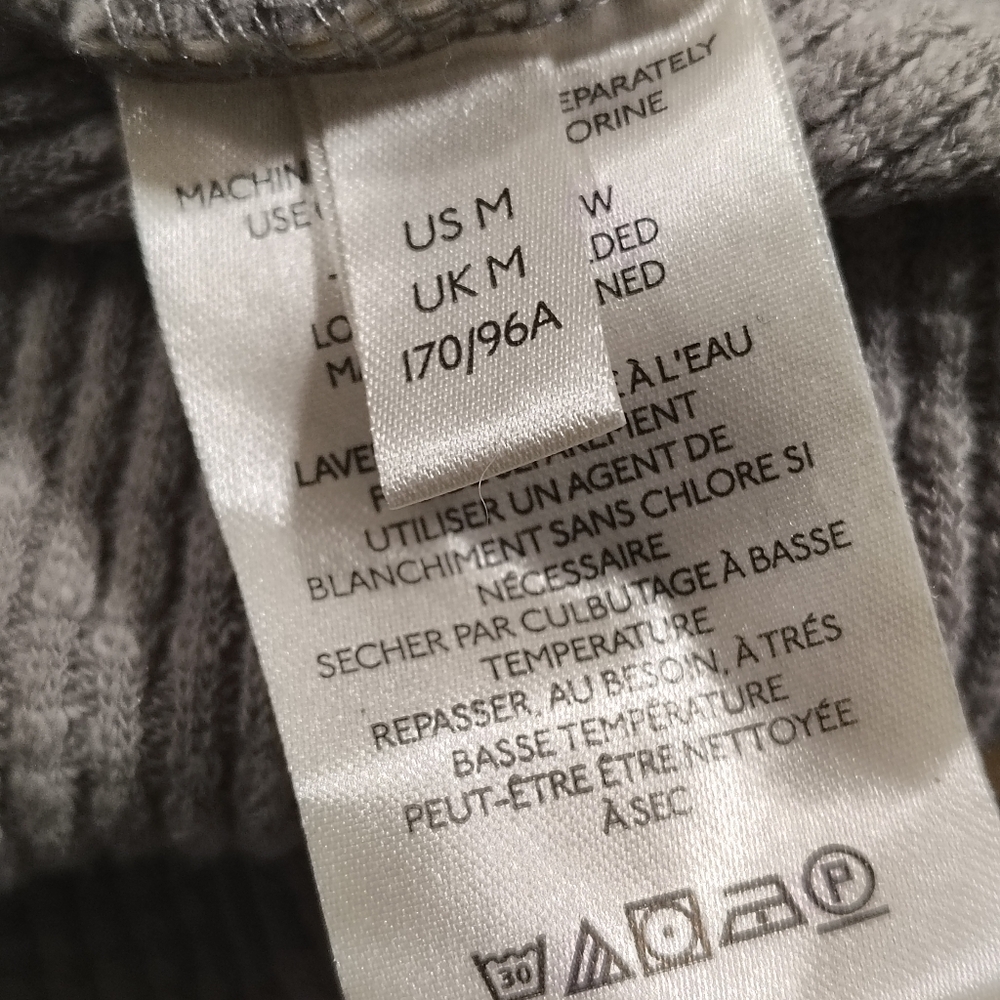 Free People OG Long Sleeve Thermal Top Gray Women's Medium Oversized Relaxed - Picture 8 of 11